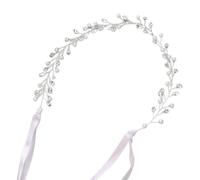 Serre-tête de mariage avec perles de cristal au design élégant pour fête prénuptiale ruban cheveux vigne bandeau pour soirée photo