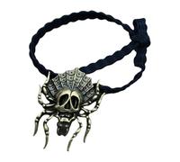 Serre-tête de mort d'Halloween pour adulte femme 3D Punk Cercles de cheveux fête à thème élastique Accessoire de fête