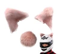 Serre-tête de moto Oreilles de chat - Décoration de casque avec oreilles de chat en peluche pour cavaliers élégants | Accessoire de corde platine pour casques de moto et de ski, bandeau de cosplay