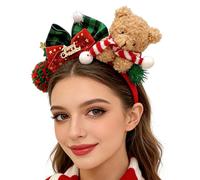 Serre-tête de Noël - Anneau à cheveux en forme d'ours - Pour adolescent, se laver le visage, déguisement, fête d'anniversaire, célébration, photomaton, festival, cosplay