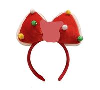 Serre-tête de Noël avec nœud et renne pour adultes, pour déguisements de fête (Red1)