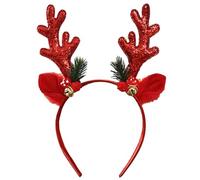 Serre-tête de Noël mignon avec oreilles de renne, bandeau de Noël avec cloches | Bonnet de Noël pour la tête, costume, bandeau de Noël, décoration pour femmes, filles, événements à thème, enfants