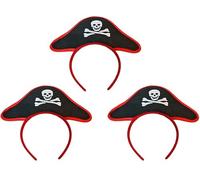 Serre-tête de pirate Halloween Jour des morts Halloween Serre-tête Cosplay Chapeau de pirate Bandeau pour femme