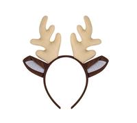 Serre-tête de renne de Noël moderne avec oreilles douces - Accessoire de cheveux confortable pour les fêtes costumées et les fêtes de fin d'année