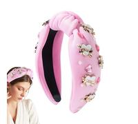 Serre-tête de Saint-Valentin pour elle - Strass Large Haut Large Top Hairband - Accessoire de cheveux pour partenaire, petite amie, sœur, épouse, maman
