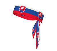 Serre-tête de sport imprimé drapeau de la Slovaquie pour l'entraînement, la course à pied, le yoga, taille unique