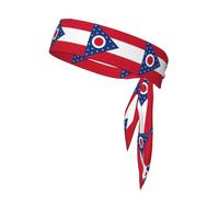 Serre-tête de sport imprimé drapeau de l'Ohio pour l'entraînement, la course à pied, le yoga, taille unique