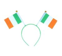 Serre-tête Deeley Bopper avec drapeau irlandais de l'Irlande - Accessoire fantaisie pour la Saint-Patrick - Vert et orange
