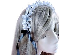 Serre-tête délicat élégant avec nœud plissé en forme de dentelle - Accessoire de déguisement pour femme