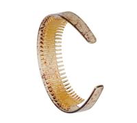 Serre-tête dentelé pour femme - Style décontracté - Accessoire de cheveux bouclés - Créoles larges - Café clair - 14,5 x 12,5 x 3,2 cm