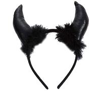 Serre-tête d'Halloween pour adulte - Plumes de bœuf - Décoration courte - Corne courte - Pour cosplay, bal masqué - Cornes multicolores - Pour enfants - Longue et multicolore