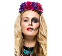 Serre-Tête - Dia de Los Muertos - Fleurs Multicolores - Adulte - Halloween - La Catrina