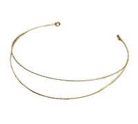 Serre-tête double couche en métal pour femme - Bandeau élastique en métal pour filles - Barrettes françaises en métal - Pinces à cheveux - Bricolage