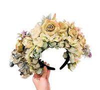 Serre-tête double face avec fleur de rose mexica, accessoire de cheveux pour la plage