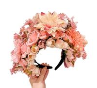 Serre-tête double face avec fleur de rose mexica, accessoire de cheveux pour la plage