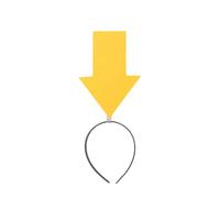 Serre-tête durable pour femme avec symbole unique - Accessoire pour bal masqué, festival, voyage - Jaune 1