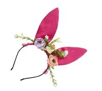 Serre-tête élastique avec oreilles de lapins pour fêtes et événements