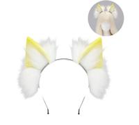 Serre-tête Élastique Avec Oreilles De Loup Réaliste Bandeau Pliable Pour Femmes Adolescentes Filles Soirées À Thème Tenue Quotidienne Événement Animé Cerceau D'oreille De Loup