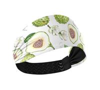 Serre-tête élastique pour femme - Motif fruits verts - Pour cyclisme, basket-ball, sport, basket-ball