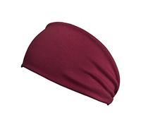 Serre-tête élastique pour homme et femme - Couleur unie - Pour loisirs en plein air - Bordeaux - Taille unique