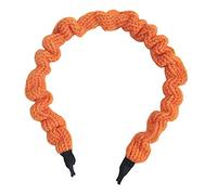 Serre-tête élastique tricoté côté étroit pour bandeau de tête plissé de couleur unie bandeau tendance antidérapant pour femme