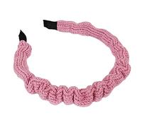 Serre-tête élastique tricoté côté étroit pour bandeau de tête plissé de couleur unie bandeau tendance antidérapant pour femme