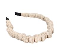 Serre-tête élastique tricoté côté étroit pour bandeau de tête plissé de couleur unie bandeau tendance antidérapant pour femme