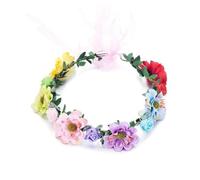 Serre-tête élégant avec fausses fleurs et couronnes de fleurs pour femme (multicolore)