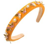Serre-tête élégant en forme de tête de mort avec papillon clouté - Serre-tête français pour femme - Ornements de coiffure pour fille et femme - Pour une tenue décontractée