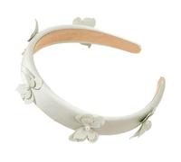 Serre-tête élégant pour femme avec papillon et perles - Large éponge - Bandeau en tissu - Bandeau de cheveux Dirndl - Pour le quotidien, un mariage, une fête - Vert clair