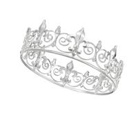 Serre-tête élégant pour fête d'anniversaire, mariage, coiffe de roi pour homme, spectacle, costume de scène, couronne de roi pour homme