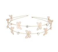 Serre-tête en alliage avec strass, papillon, lune, étoile multi-couches scintillantes pour femme, bandeau pour mariage