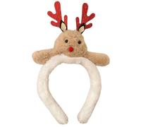 Serre-tête en bois de Noël - Chapeau de Père Noël - Pour fête - Karaoké - Punk - Accessoire photo - Chapeau de Père Noël cool - Serre-tête en bois de cerf