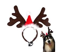 Serre-tête en bois de renne de Noël pour chien - Bandeau mignon pour