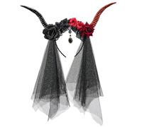 Serre-tête en corne de chèvre pour femmes et filles, accessoire de cheveux élastique doux et confortable pour fête, mariage, usage quotidien, bandeau fleur unique