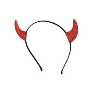 Serre-tête en corne de diable en poudre scintillante pour fête, réunion, cosplay, série foncée, accessoire de costume
