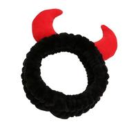 Serre-tête en corne d'Halloween - Bandeau de style diable | Bandeau de serviette de maquillage doux | Joli bandeau élastique de douche décoratif pour femmes et filles