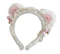 Serre-tête en dentelle à volants pour oreilles de chat avec clochettes et oreilles de chaton