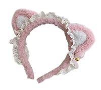 Serre-tête en dentelle à volants pour oreilles de chat avec clochettes et oreilles de chaton