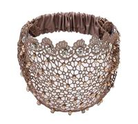 Serre-tête en dentelle | Élastique avec œillets et strass de style vintage, bandeaux décoratifs larges en dentelle - Pour cérémonies de mariage et pour la relaxation du temps libre