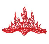 Serre-tête en dentelle en forme de flamme pour cosplay, festival, Halloween, spectacles, accessoires pour cheveux