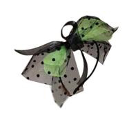 Serre-tête en dentelle pour femme - Motif à pois - Grand nœud - Élégant - Pour robe de soirée - Accessoires de cheveux vintage