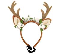 Serre-tête en forme de bois de renne pour animaux de compagnie, bois de vacances en peluche pour petits et grands chiens et chats