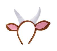 Serre-tête en forme de corne de chèvre et d'agneau avec oreilles d'animal - Serre-tête pour déguisement de dessin animé