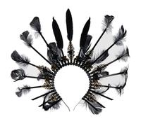 Serre-tête en forme de couronnes sacrées en plumes pour Noël, carnaval, Halloween, fête costumée, bandeau pour adolescent, couronne pour femme