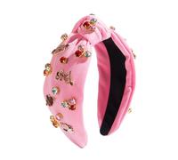 Serre-tête en forme de cœur avec nœud supérieur en perles de cristal pour la Saint-Valentin