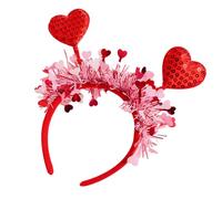Serre-tête en forme de cœur rouge - Taille libre - Accessoires pour cheveux en forme de cœur - Pour la Saint-Valentin - Cadeau romantique pour les amoureux et les épouses - Élégant costume de Fi