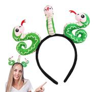 Serre-tête en forme de serpent pour animaux de compagnie | Joli serre-tête avec 3 serpents de dessins animés - Bandeau avec lavage du visage d'animal - Accessoires de tête pour femmes et filles