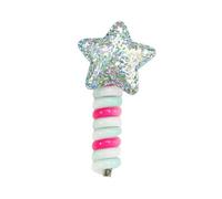 Serre-tête en forme d'étoile avec cordon téléphonique pour petite fille, accessoire de coiffure élastique pour queue de cheval
