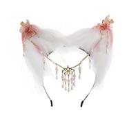 Serre-tête en forme d'oreille de dessin animé avec chaîne frontale - Accessoire de coiffure pour cosplay, fête - Pour adolescents et adultes - Pour Halloween - Pour adultes